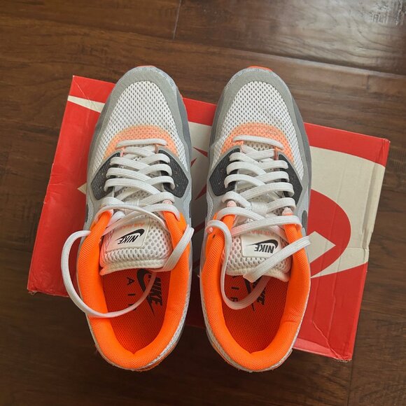 Nike Air Max 90 BR Breathe mens size 9 wolf grey and orange 644204-108 w/ box - Picture 3 of 11